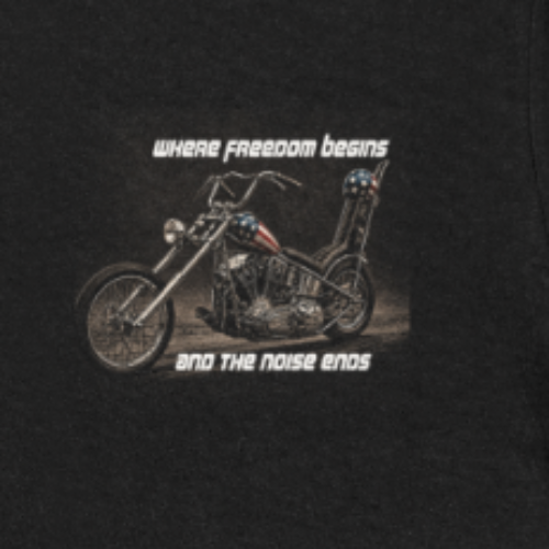 Freedom Begins and Noise Ends PTSD - Black T-Shirt