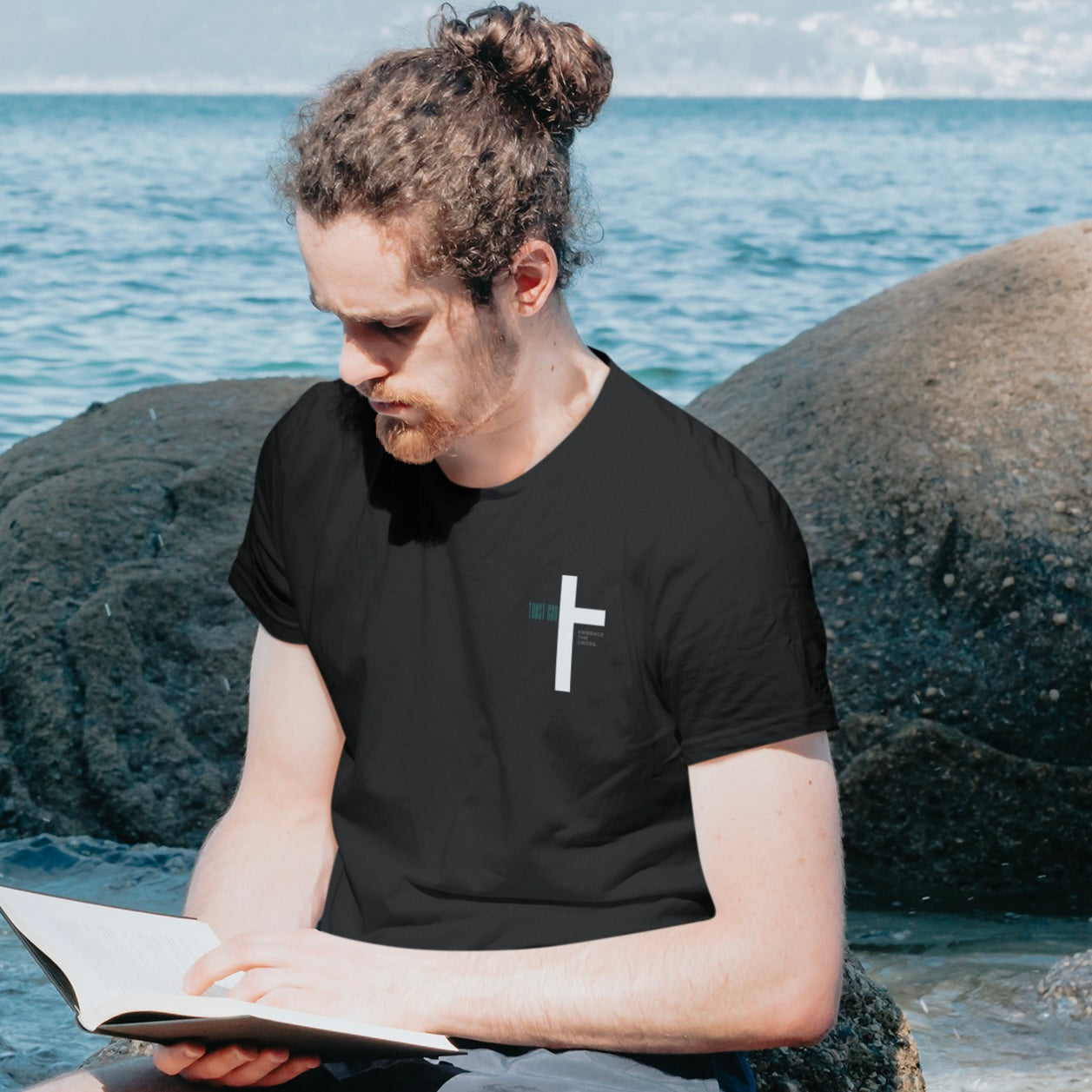 Trust God - Embrace the Cross - Short Sleeve T-Shirt - Batten Battle Apparel