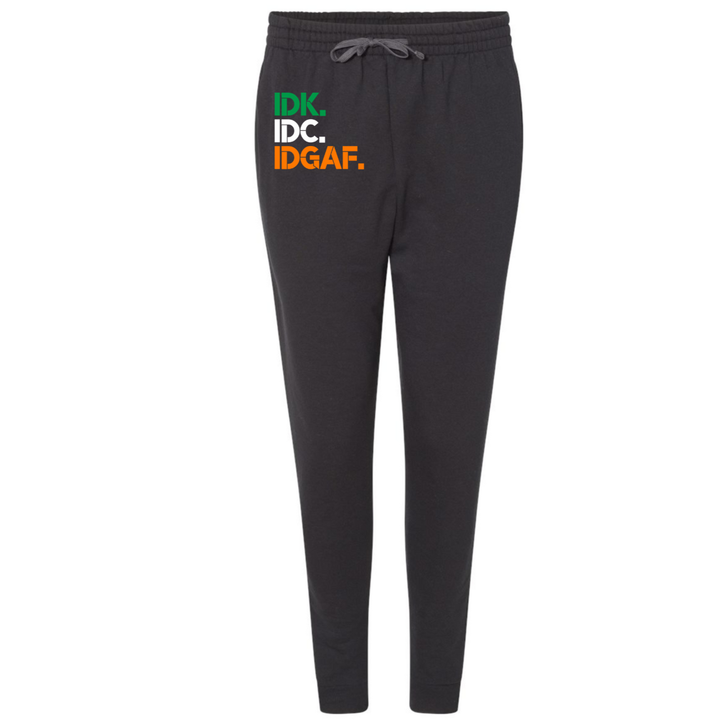 IDGAF - Women's Black Loungewear Jogger Pants - Batten Battle Apparel