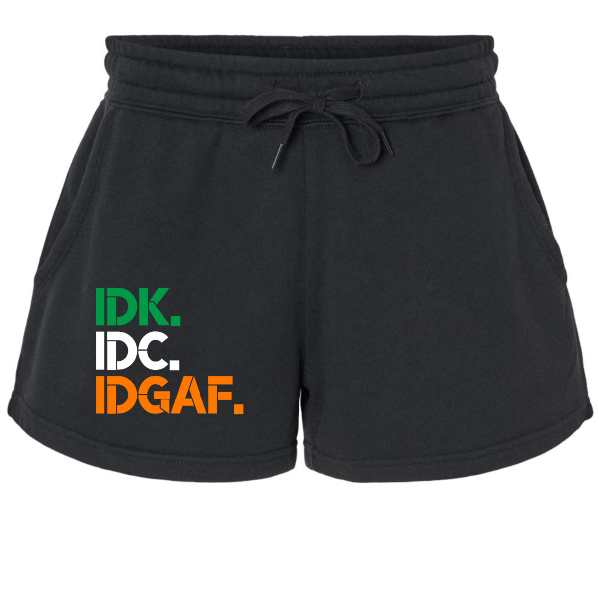IDGAF - Black Sleepwear Shorts - Batten Battle Apparel