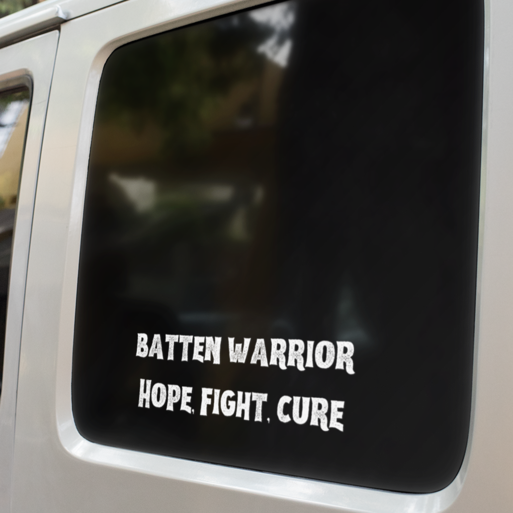 Batten Warrior Hope, Fight, Cure - Car Window Decal - Batten Battle Apparel