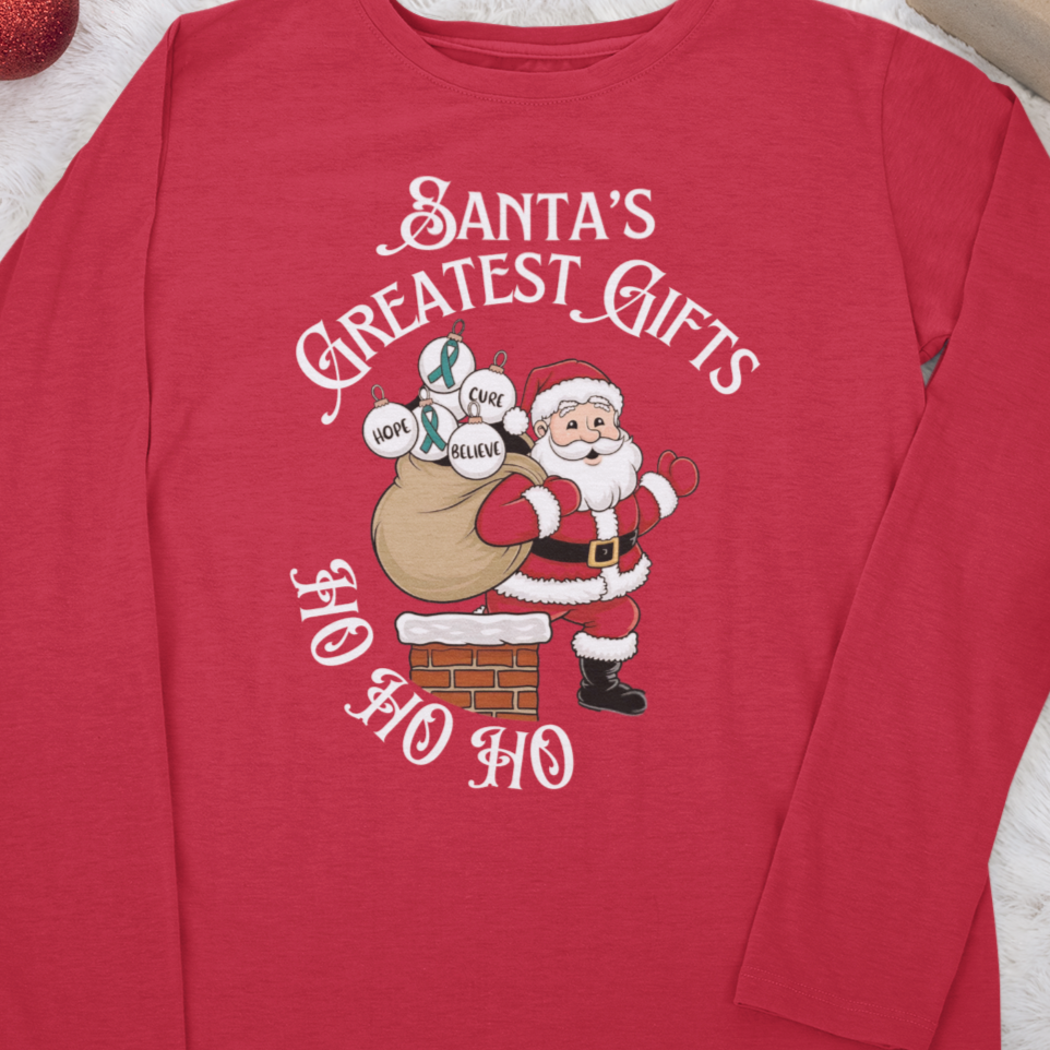Santa's Greatest Gifts - Red Long Sleeve T-Shirt - Batten Battle Apparel