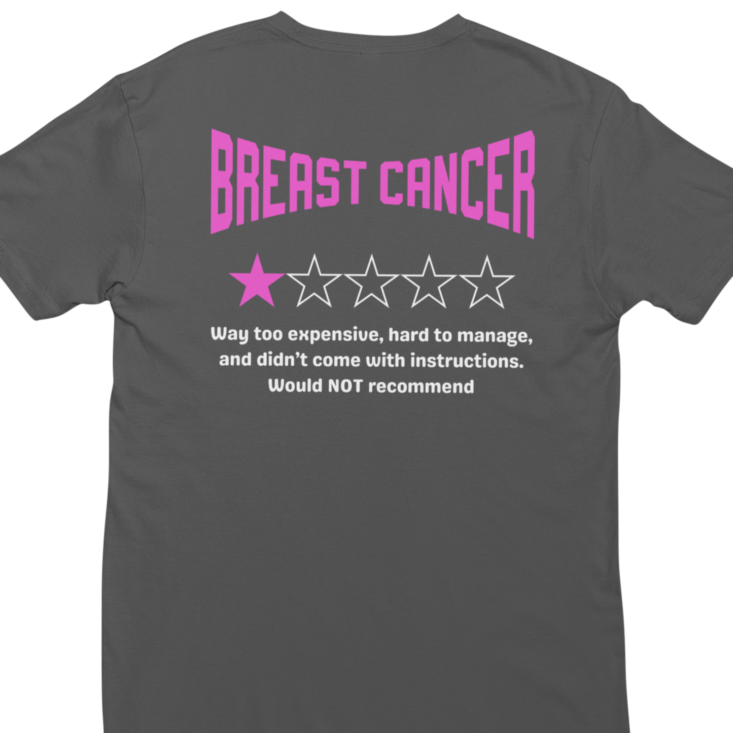 Breast Cancer T-Shirt - Would Not Recommend Rating - Batten Battle Apparel