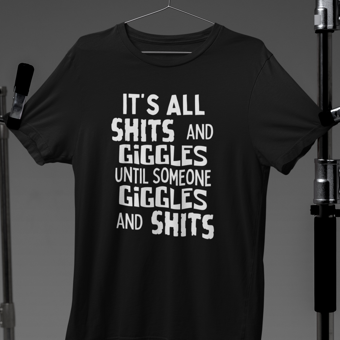 Shits and Giggles -Black Heather Ultra Soft T-Shirt