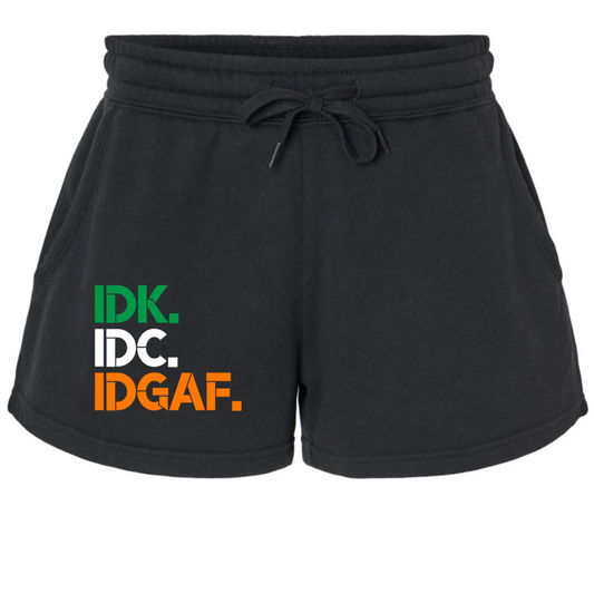 IDGAF - Black Sleepwear Shorts