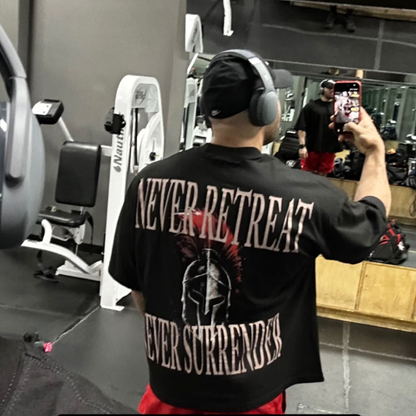 Never Retreat, Never Surrender - Heavyweight Oversized T-shirt
